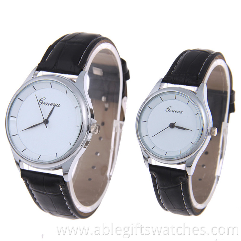 lover leather quartz watch